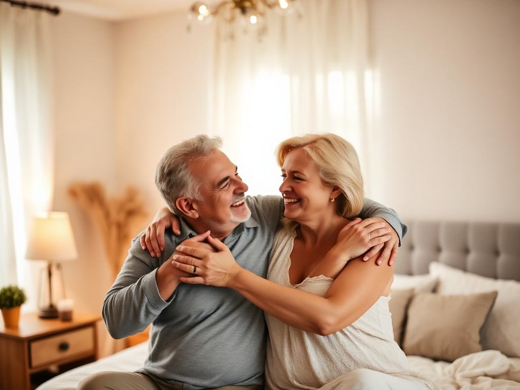 Happy couple after using Horse Gelatin male enhancement supplement